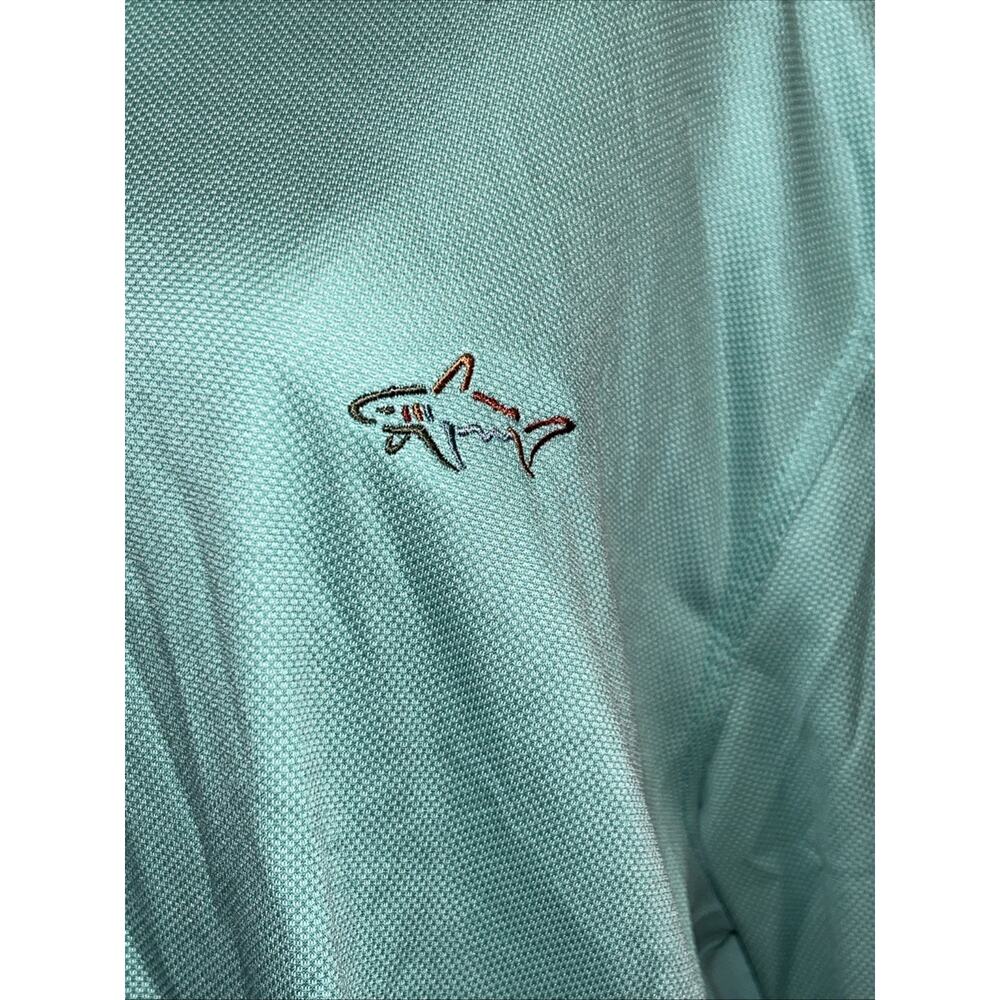 Greg Norman Shark Golf Light Green Play Dry Polo Shirt size XXL - Nice